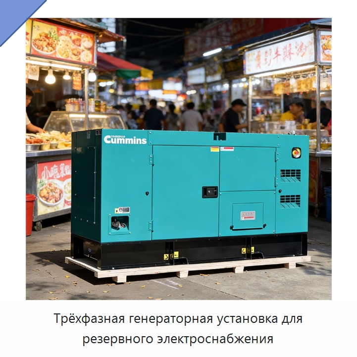 Трёхфазная генераторная установка для резервного электроснабжения — Дизельные генераторы