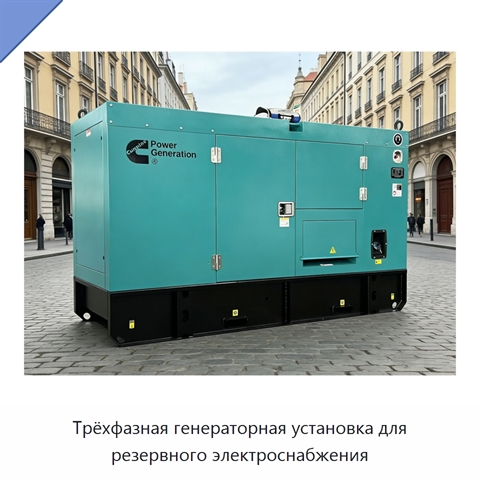Трёхфазная генераторная установка для резервного электроснабжения