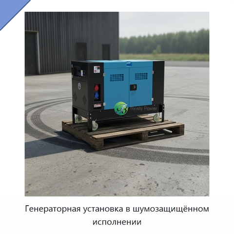 Генераторная установка в шумозащищённом исполнении