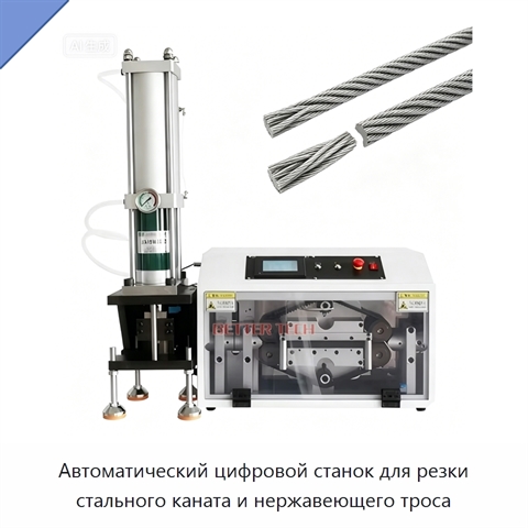 Автоматический цифровой станок для резки стального каната и нержавеющего троса