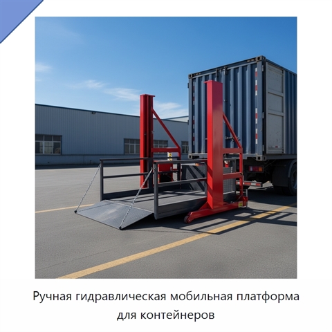 Ручная гидравлическая мобильная платформа для контейнеров