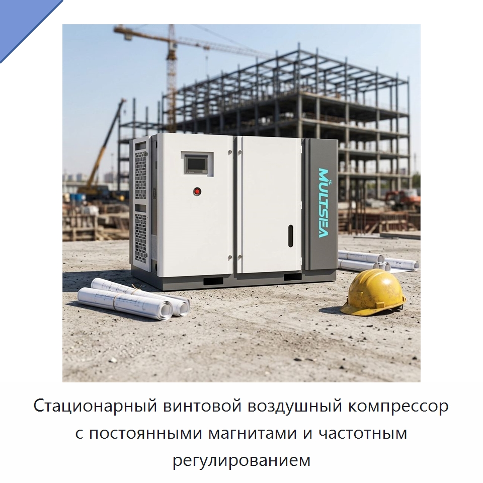 Стационарный винтовой воздушный компрессор с постоянными магнитами и частотным регулированием — Промышленные компрессоры