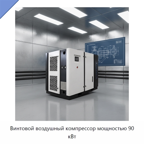 Винтовой воздушный компрессор мощностью 90 кВт