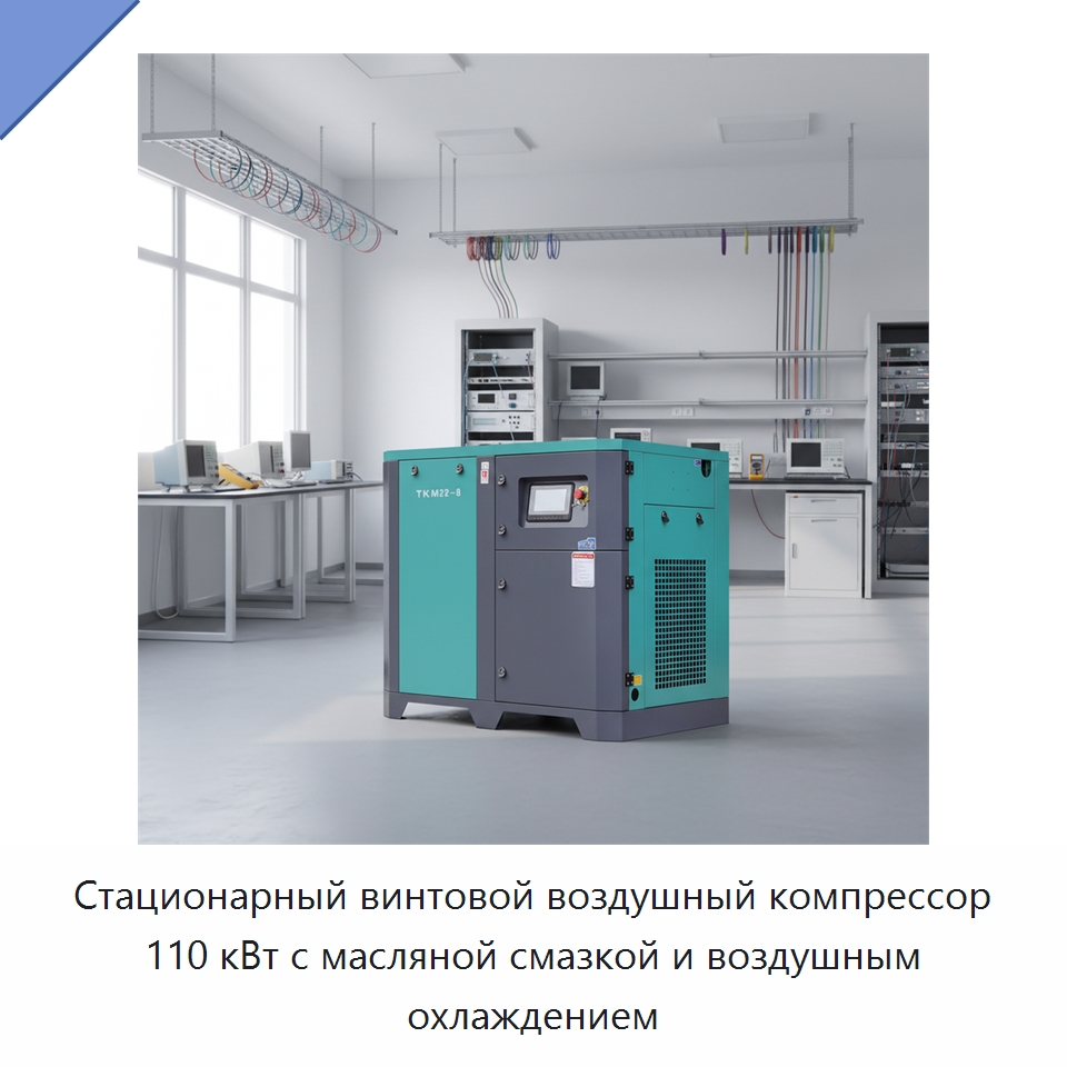 Стационарный винтовой воздушный компрессор 110 кВт с масляной смазкой и воздушным охлаждением — Промышленные компрессоры