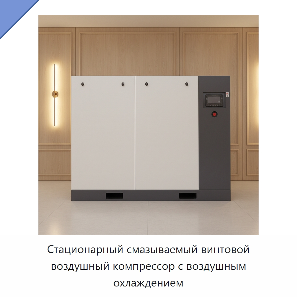 Стационарный смазываемый винтовой воздушный компрессор с воздушным охлаждением — Промышленные компрессоры