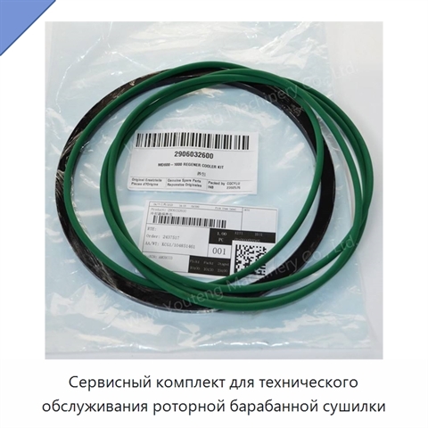 Сервисный комплект для технического обслуживания роторной барабанной сушилки