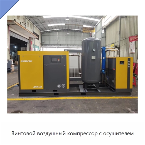 Винтовой воздушный компрессор с осушителем