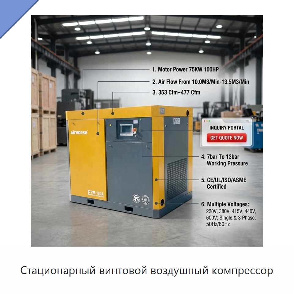 Стационарный винтовой воздушный компрессор — Промышленные компрессоры