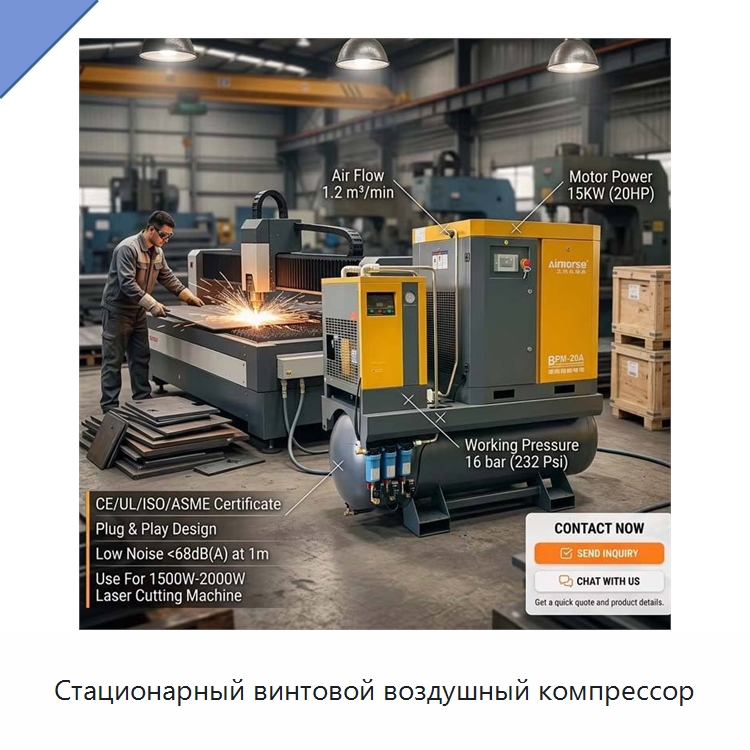 Стационарный винтовой воздушный компрессор — Промышленные компрессоры