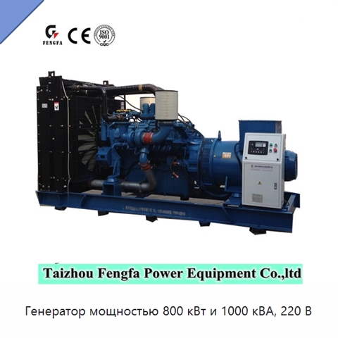 Генератор мощностью 800 кВт и 1000 кВА, 220 В