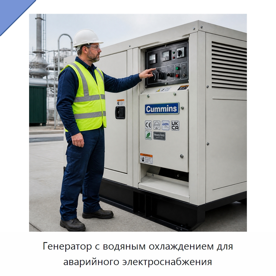 Генератор с водяным охлаждением для аварийного электроснабжения — Дизельные генераторы