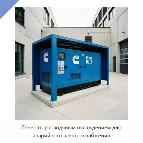 Генератор с водяным охлаждением для аварийного электроснабжения
