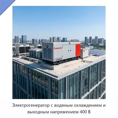 Электрогенератор с водяным охлаждением и выходным напряжением 400 В