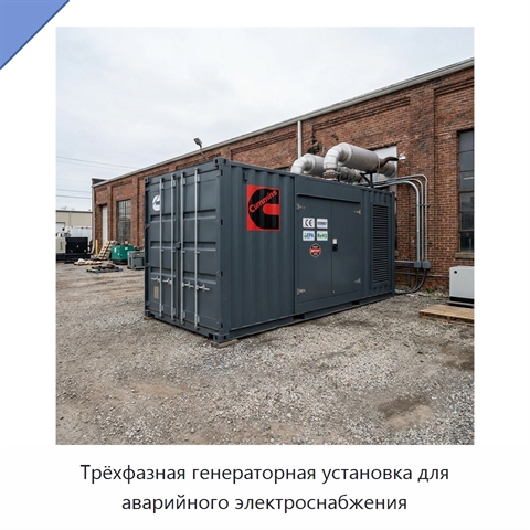 Трёхфазная генераторная установка для аварийного электроснабжения