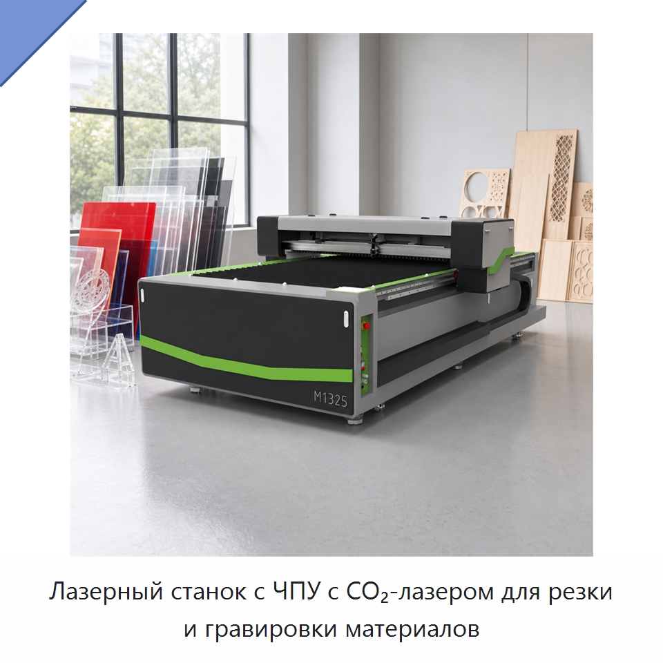 Лазерный станок с ЧПУ с CO₂-лазером для резки и гравировки материалов — Станки лазерной резки