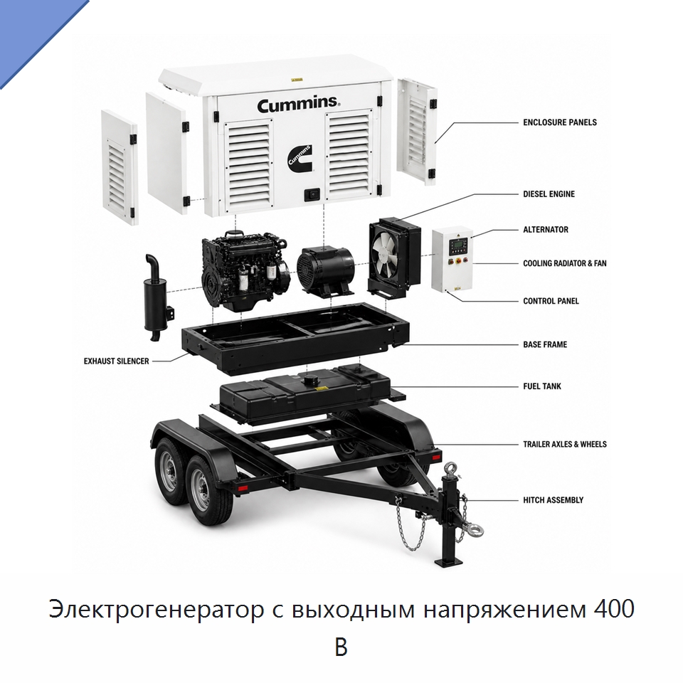 Электрогенератор с выходным напряжением 400 В — Генерация электроэнергии
