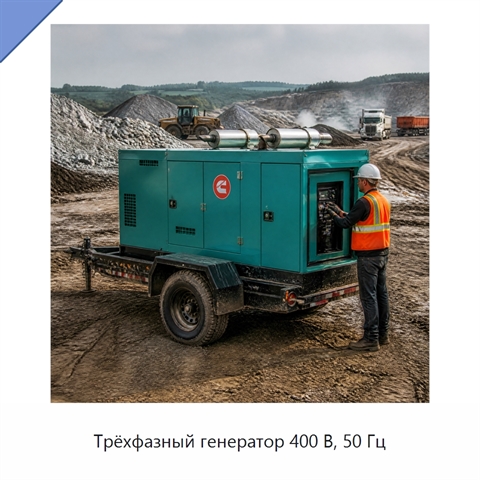 Трёхфазный генератор 400 В, 50 Гц