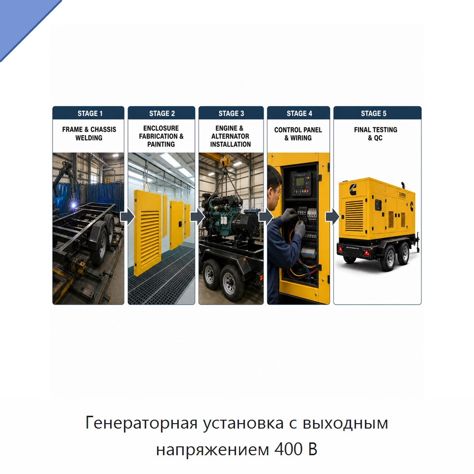 Генераторная установка с выходным напряжением 400 В — Генерация электроэнергии