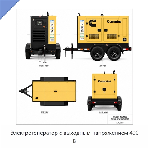 Электрогенератор с выходным напряжением 400 В