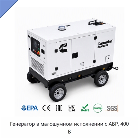 Генератор в малошумном исполнении с АВР, 400 В