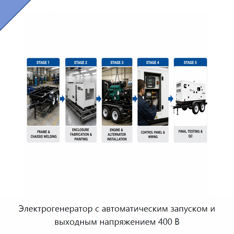 Электрогенератор с автоматическим запуском и выходным напряжением 400 В — Генерация электроэнергии