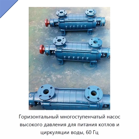 Горизонтальный многоступенчатый насос высокого давления для питания котлов и циркуляции воды, 60 Гц
