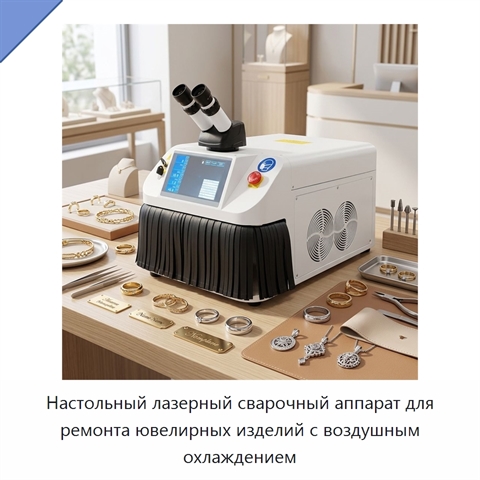 Настольный лазерный сварочный аппарат для ремонта ювелирных изделий с воздушным охлаждением