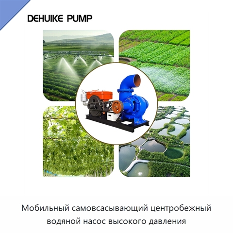 Мобильный самовсасывающий центробежный водяной насос высокого давления