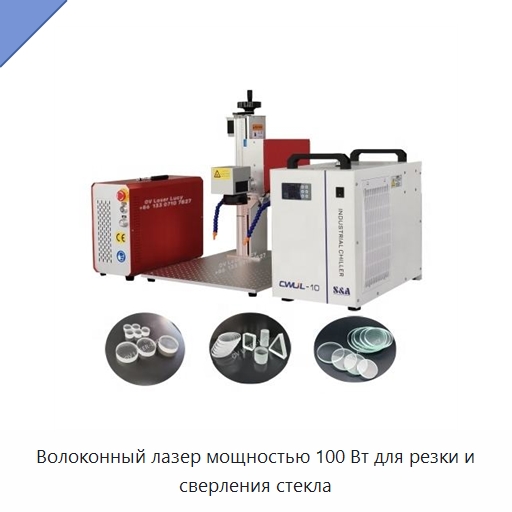 Волоконный лазер мощностью 100 Вт для резки и сверления стекла — Лазерные маркировочные станки