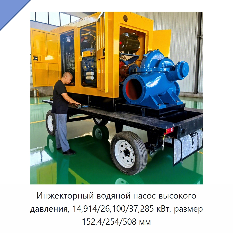 Инжекторный водяной насос высокого давления, 14,914/26,100/37,285 кВт, размер 152,4/254/508 мм — Насосы