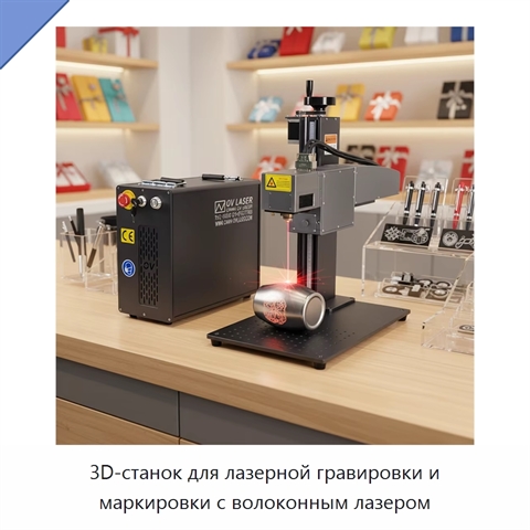 3D-станок для лазерной гравировки и маркировки с волоконным лазером