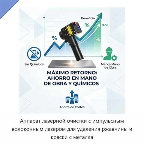 Аппарат лазерной очистки с импульсным волоконным лазером для удаления ржавчины и краски с металла