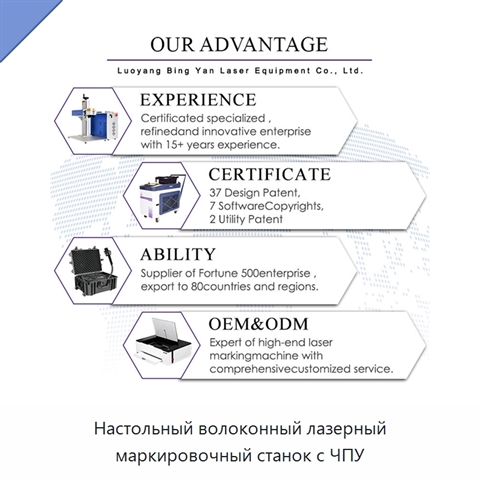 Настольный волоконный лазерный маркировочный станок с ЧПУ