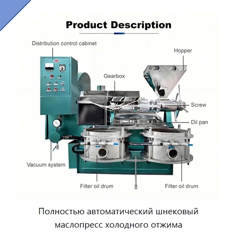 Полностью автоматический шнековый маслопресс холодного отжима