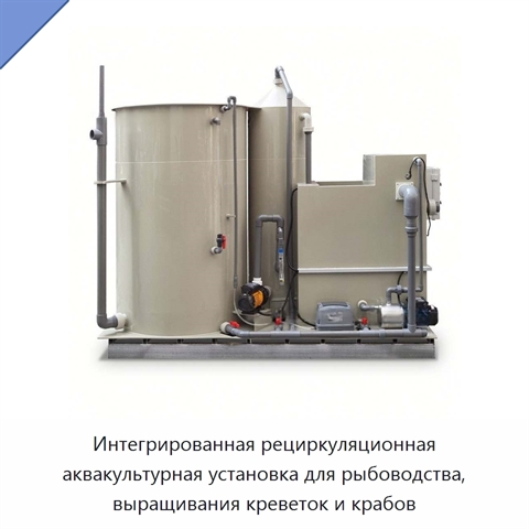 Интегрированная рециркуляционная аквакультурная установка для рыбоводства, выращивания креветок и крабов