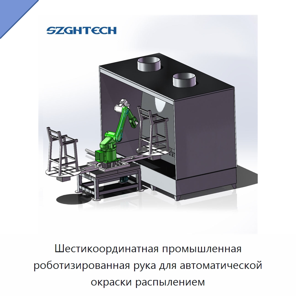 Шестикоординатная промышленная роботизированная рука для автоматической окраски распылением — Шарнирные роботы