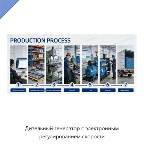 Дизельный генератор с электронным регулированием скорости