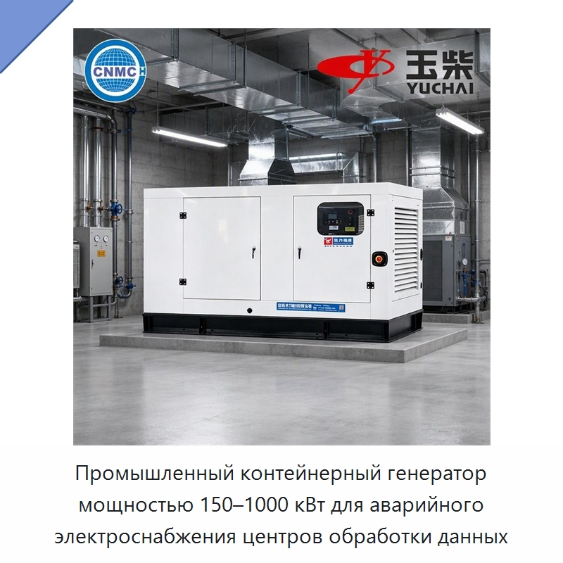 Промышленный контейнерный генератор мощностью 150–1000 кВт для аварийного электроснабжения центров обработки данных — Дизельные генераторы