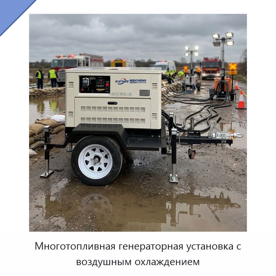 Многотопливная генераторная установка с воздушным охлаждением — Бензиновые генераторы