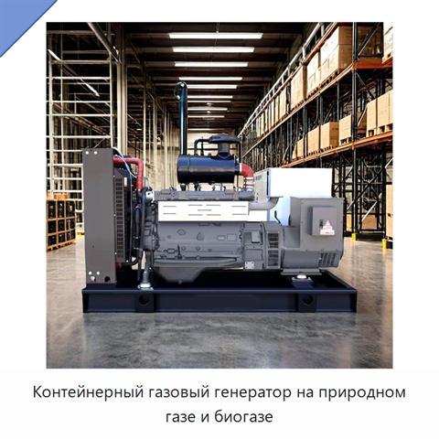 Контейнерный газовый генератор на природном газе и биогазе