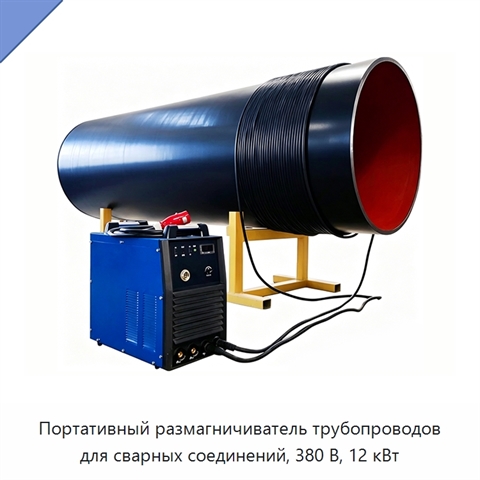 Портативный размагничиватель трубопроводов для сварных соединений, 380 В, 12 кВт