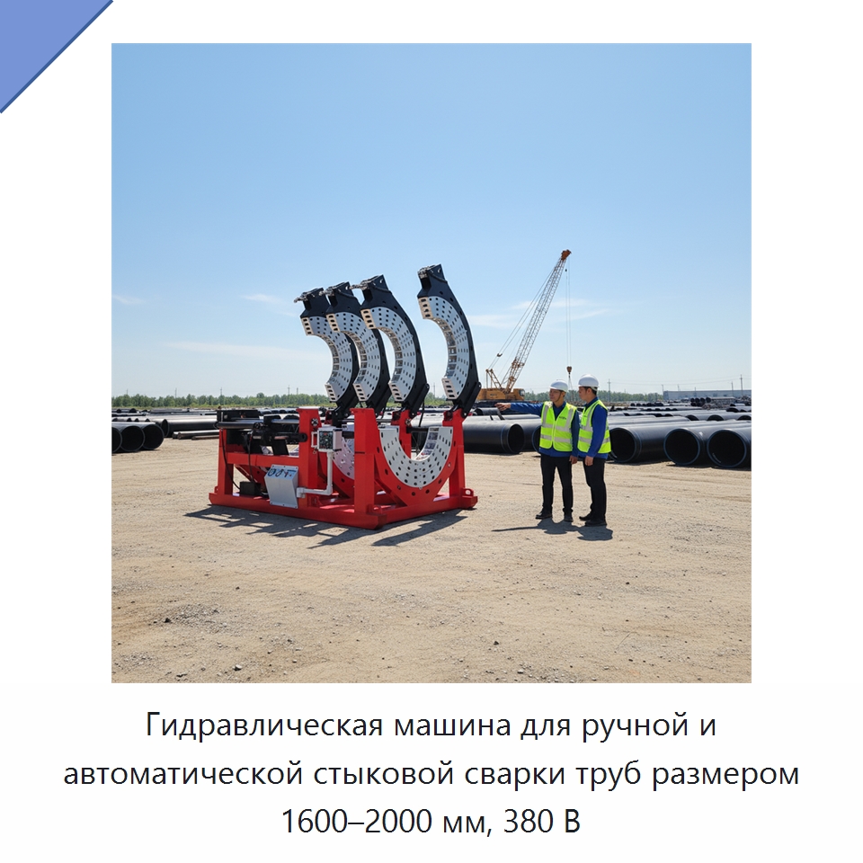 Гидравлическая машина для ручной и автоматической стыковой сварки труб размером 1600–2000 мм, 380 В — Машины для стыковой сварки