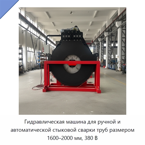 Гидравлическая машина для ручной и автоматической стыковой сварки труб размером 1600–2000 мм, 380 В
