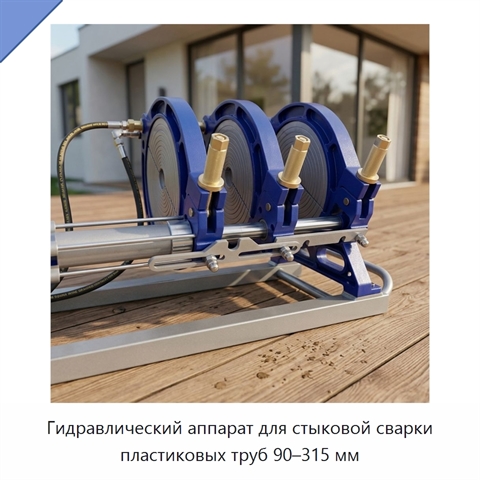 Гидравлический аппарат для стыковой сварки пластиковых труб 90–315 мм