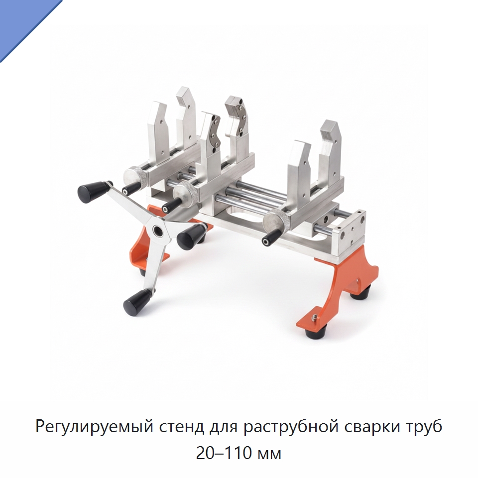 Регулируемый стенд для раструбной сварки труб 20–110 мм