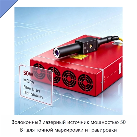 Волоконный лазерный источник мощностью 50 Вт для точной маркировки и гравировки