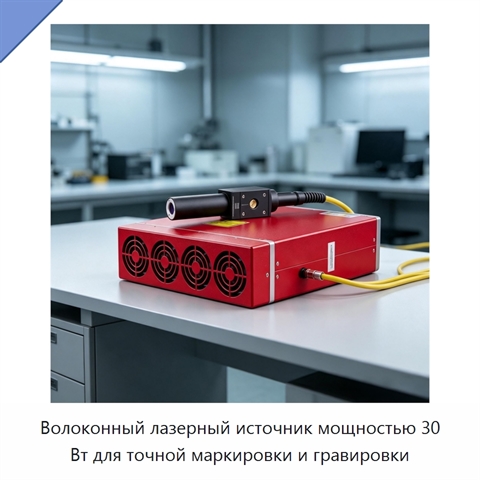 Волоконный лазерный источник мощностью 30 Вт для точной маркировки и гравировки