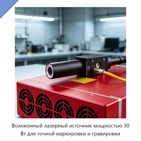 Волоконный лазерный источник мощностью 30 Вт для точной маркировки и гравировки
