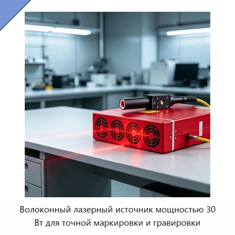 Волоконный лазерный источник мощностью 30 Вт для точной маркировки и гравировки
