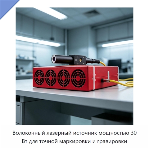 Волоконный лазерный источник мощностью 30 Вт для точной маркировки и гравировки